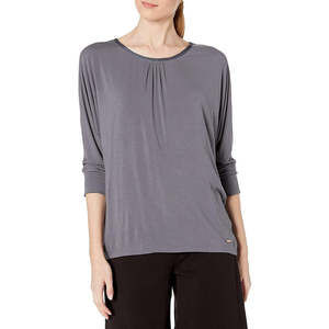 Sesoire Womens Soft Knit Sleep Top,Grey,Small
